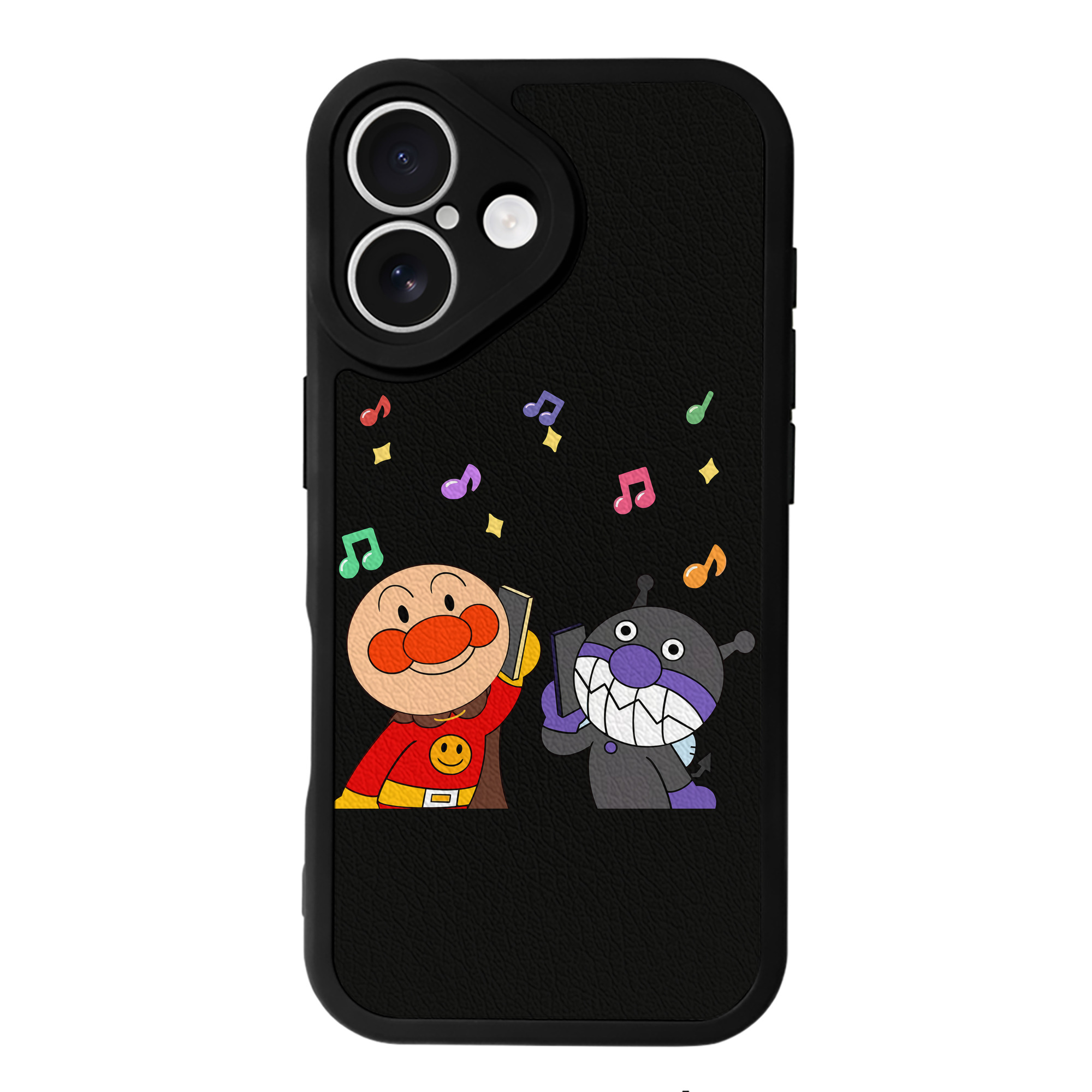 （画像用） アンパンマン Anpanman 【iPhone 16シリーズ対応】シリコンスマホケース（レザー調） 材質：シリコン